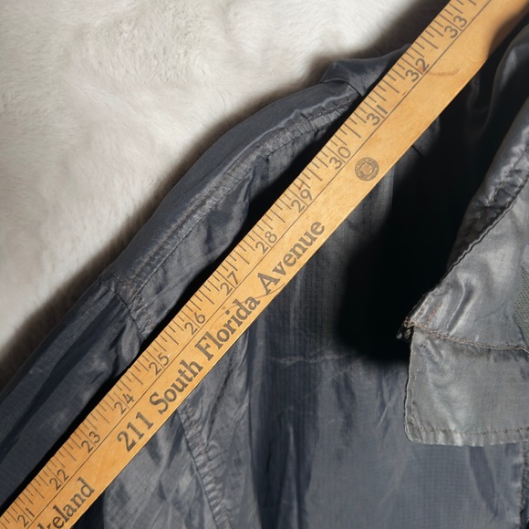 Vintage Jansport Men's Black Lightweight Hooded Anorak Jacket Size L Y2K - Picture 6 of 10